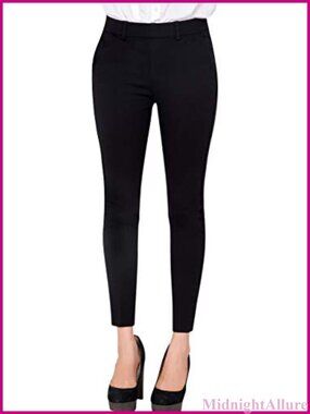 Pull On Stretch Yoga Dress Work Pants Slim Fit Ponte Skinny Leg